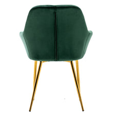 BTExpert Tasmia Velvet Emerald Green Accent Bucket Counter Height Upholstered Dining Chair -One