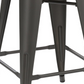BTExpert 30" Metal Vintage Gunmetal Rustic Counter Bar Stool Modern Wood seat 4 barstools
