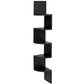 BTExpert Black Finish Large Corner Zig Zag Wallmount Wall Shelf decor