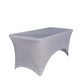 BTExpert 15-Pack White Stretch Tablecloths for 6ft Folding Tables, Fitted Spandex Covers for Weddings & Parties