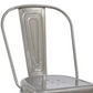 Industrial Vintage Stackable Metal Distressed Dining Bistro Cafe Side Chair-4
