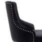 BTExpert Upholstered Dining Adjustable Seat, High Back Stool Bar Chair Black Tufted