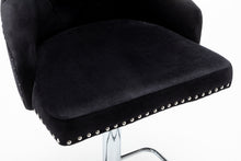 BTExpert Upholstered Dining Adjustable Seat, High Back Stool Bar Chair Black Tufted Set of 2