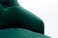 BTExpert Upholstered Dining Adjustable Seat, High Back Stool Bar Chair Green Tufted Set of 2