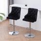 BTExpert Upholstered Dining Adjustable Seat, High Back Stool Bar Chair Black Tufted