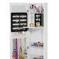Jewelry Armoire Cosmetic Makeup Cabinet Organizer Over The Door Wallmount White