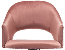 Btexpert Vanity Velvet RoseGold Makeup Dressing Office Task Work Adjustable Height Laiba Chair