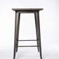 BTExpert Industrial Antique Distressed Bronze 23.5" Square Metal Dining Pub Table