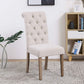 BTExpert High Back Tufted Parsons Dining Chairs, Upholstered with Solid Wood Accent - Set of 2