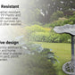 BTExpert Stone Grey Lily Leaf Pedestal Outdoor Garden Floral Bird Bath Decoration Accent