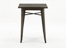 BTExpert Industrial Antique Distressed Sqaure Rustic Metal Dining Table Indoor Outdoor