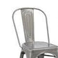 Industrial Vintage Stackable Metal Distressed Dining Bistro Cafe Side Chair-2