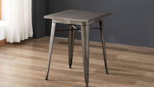 BTExpert Industrial Antique Distressed Sqaure Rustic Metal Dining Table Indoor Outdoor