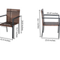 BTExpert Dark Brown Patio Outdoor Furniture Conversation Wicker Bistro Chairs - Set of 2