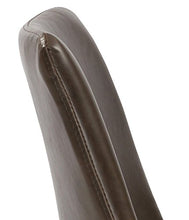 Leather Upholstery Counterheight Stool Chairs, Set of 2, Brown Rustic Style