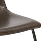 Btexpert Leather Upholstery Dining Chairs, Brown Rustic Style - Set of 2