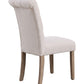 BTExpert High Back Tufted Parsons Dining Chairs, Upholstered with Solid Wood Accent - Set of 2