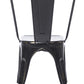 BTExpert Golden Black Distressed Metal Stackable Bistro Dining Chairs - Set of 4