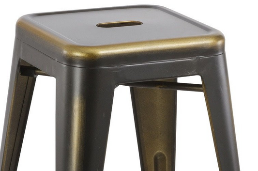 24" inch Industrial Vintage Antique Copper Distressed Counter Bar Stool - Set of 4