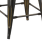 24" inch Industrial Vintage Antique Copper Distressed Counter Bar Stool - Set of 4