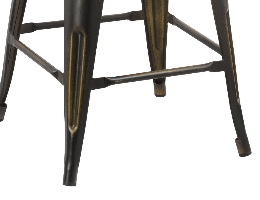 24" inch Industrial Vintage Antique Copper Distressed Counter Bar Stool - Set of 4