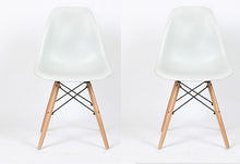 Eiffel Natural Wood Dowell Legs Dining Side Chair White DSW Set of 2
