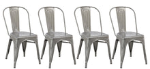 Industrial Vintage Stackable Metal Distressed Dining Bistro Cafe Side Chair-4