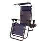 Zero gravity Chair lounge patio Canopy Sunshade blue
