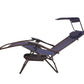 Zero gravity Chair lounge patio Canopy Sunshade blue