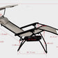 Outdoor Zero gravity Chair lounge patio Canopy Sunshade Cup tray Black Two case
