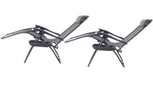 BTExpert Zero Gravity Chair Case Lounge Outdoor Patio Beach Yard Garden With Utility Tray Cup Holder Gray Set of 2