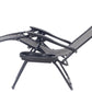 BTExpert Zero Gravity Chair Case Lounge Outdoor Patio Beach Yard Garden With Utility Tray Cup Holder Gray - Set of 2