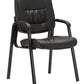 BTEXPERT Leather Chair Reception Side Conference Waiting Room Guest Chair Black