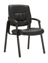 BTEXPERT Leather Chair Reception Side Conference Waiting Room Guest Chair Black