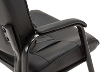 BTEXPERT Leather Chair Reception Side Conference Waiting Room Guest Chair Black