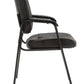 BTEXPERT Leather Chair Reception Side Conference Waiting Room Guest Chair Black