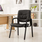 BTEXPERT Leather Chair Reception Side Conference Waiting Room Guest Chair Black