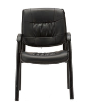 BTEXPERT Leather Chair Reception Side Conference Waiting Room Guest Chair Black