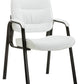 BTEXPERT Leather Chair Reception Side Conference Waiting Room Guest Chair White