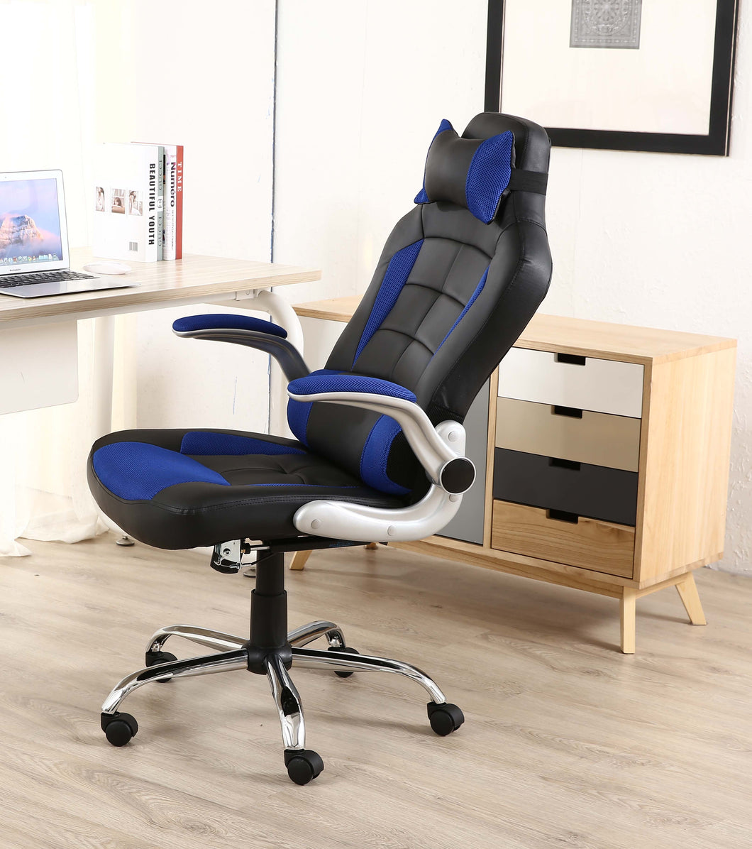 BTEXPERT Leather Office Gaming Chair Napping tilt Pillow Headrest