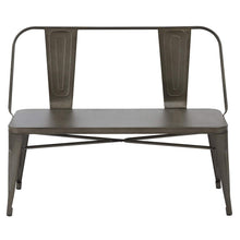 BTEXPERT AM5061CC Industrial Dining Chair Steel Frame Bench, Bronze Metal, 5061CC