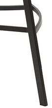 BTEXPERT 5073-2 30" Faux Leather upholstered Crocodile Skin Metal Barstool (Set of 2 Stool), Height, Brown