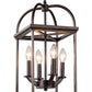 BTExpert Antique Metal Piedmont Foyer Lantern Chandelier, Bronze Gold Light