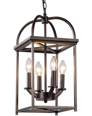 BTExpert Antique Metal Piedmont Foyer Lantern Chandelier, Bronze Gold Light