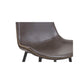 BTEXPERT 5088-2 Vintage Brown Upholstery PU Leatherette Dining Chairs-Rustic - Set of 2