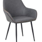 BTExpert Bucket Upholstered Dark Gray Accent Chair