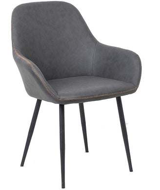 BTExpert Bucket Upholstered Dark Gray Accent Chair