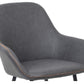 BTEXPERT Bucket Upholstered Dark Gray Accent Chair - Set of 2