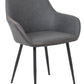 BTEXPERT Bucket Upholstered Dark Gray Accent Chair - Set of 2