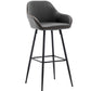 BTExpert Counter Height Barstools 29 inch Bucket Upholstered Dark Gray Accent Dining Bar Chair